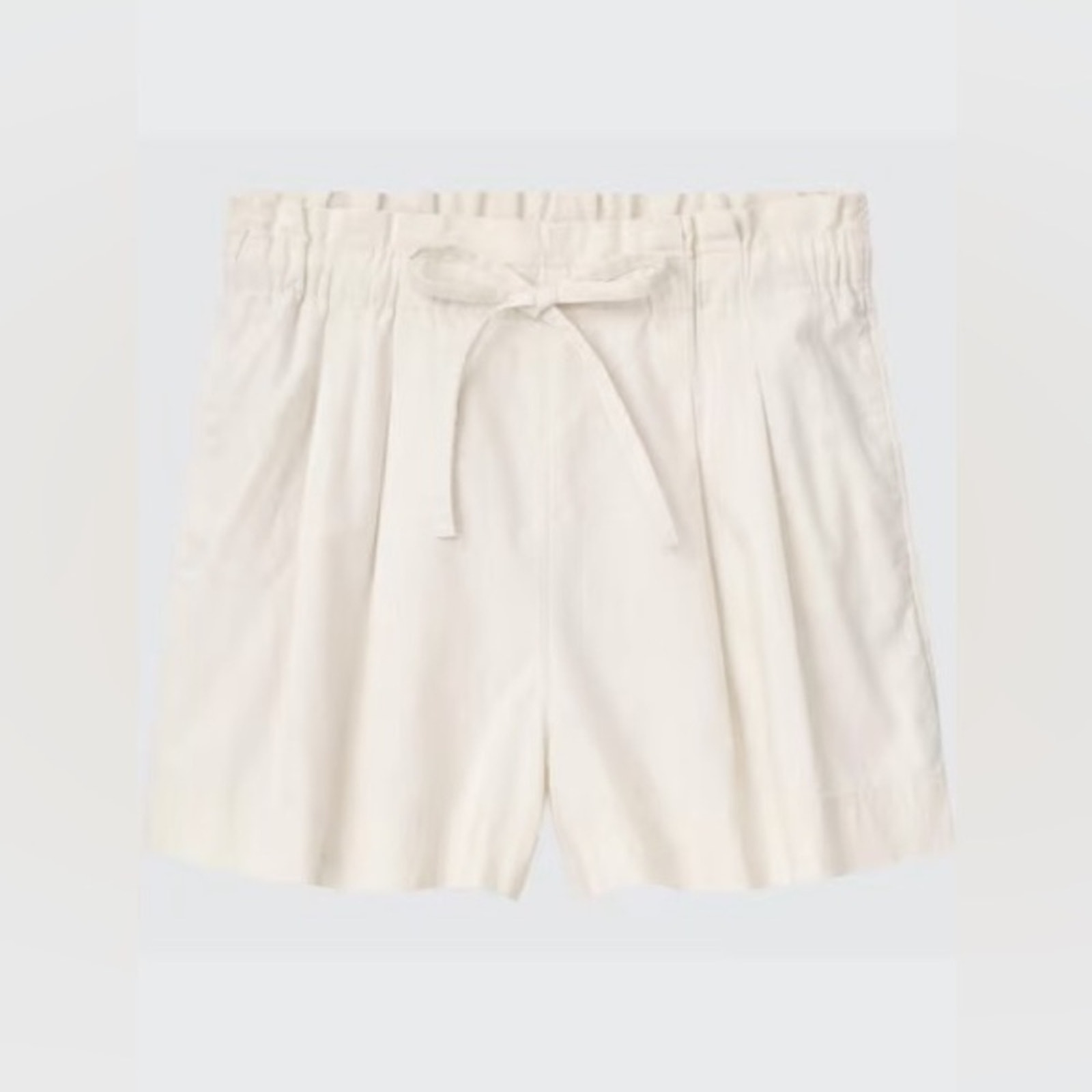 Uniqlo Linen Cotton Drawstring Shorts Off White